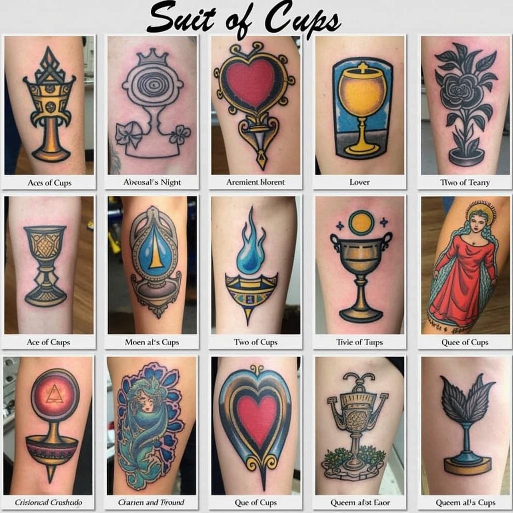 Minor Arcana Suit of Cups Tarot Tattoo Design