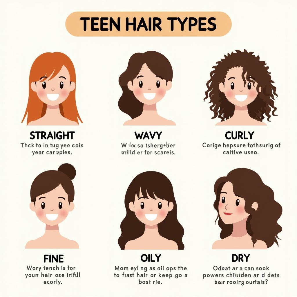 Different Teen Hair Types Comparison