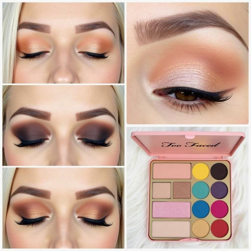 Too Faced Just Peachy Mattes Palette Eye Looks