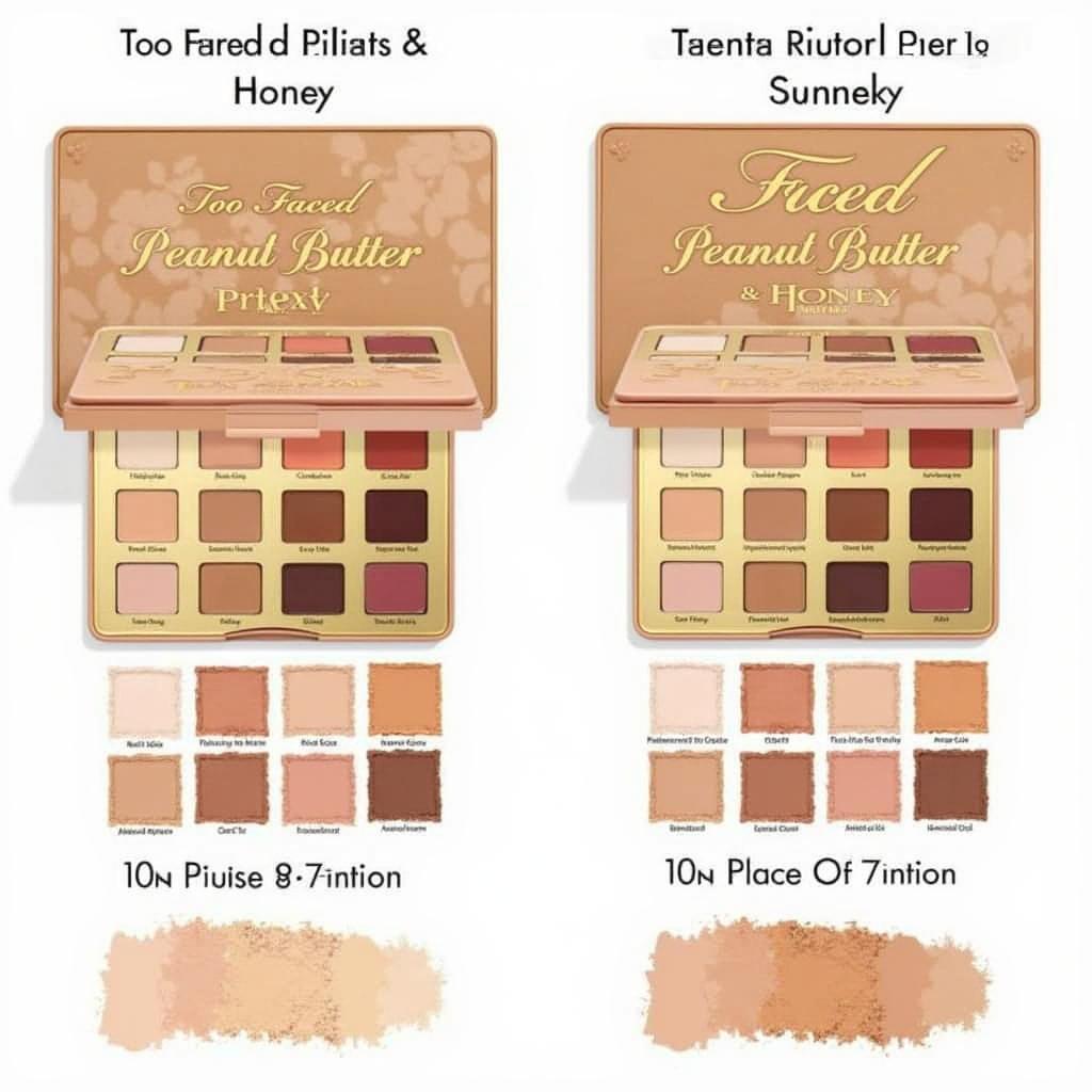 Too Faced Peanut Butter & Jelly Palette Comparison