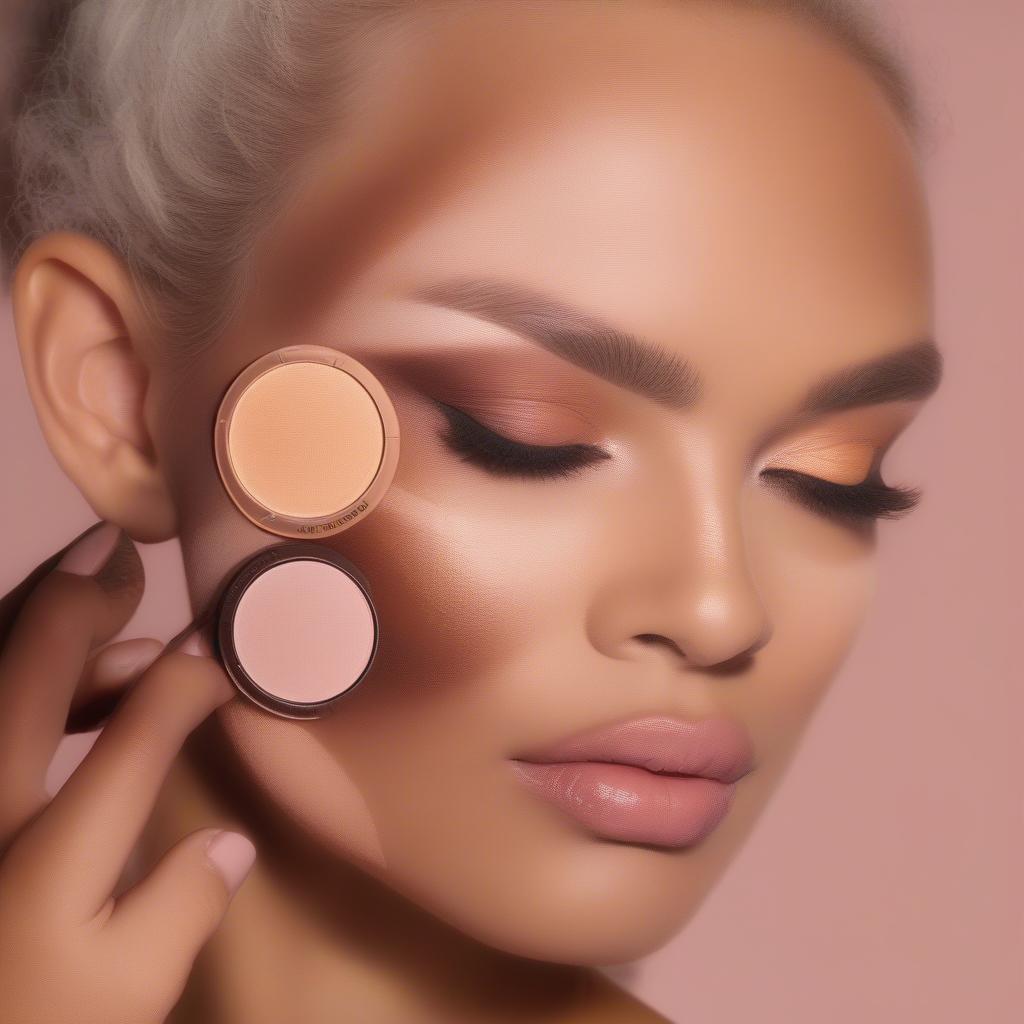 Applying the Too Faced Sweet Peach Glow Palette