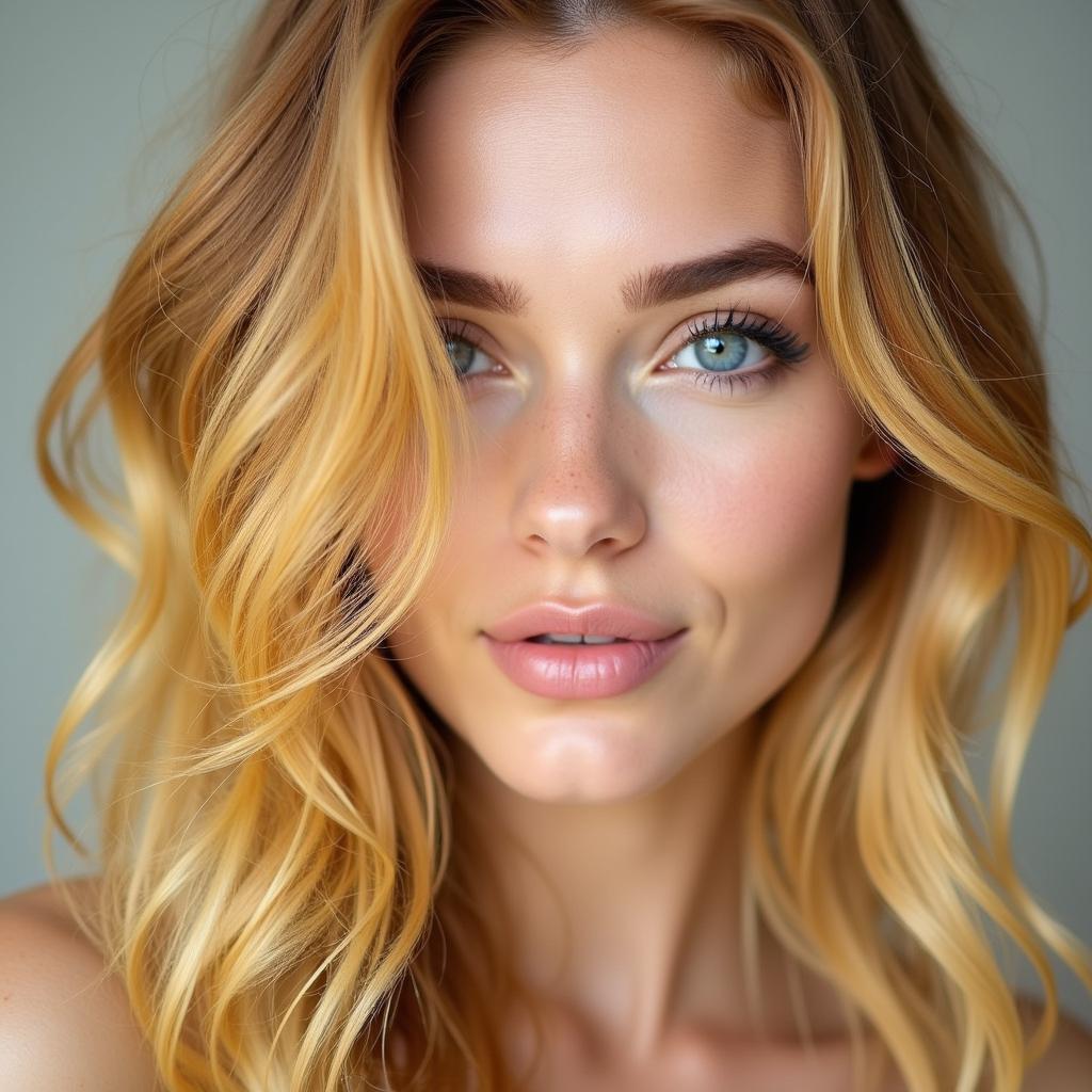 Example of brassy blonde hair