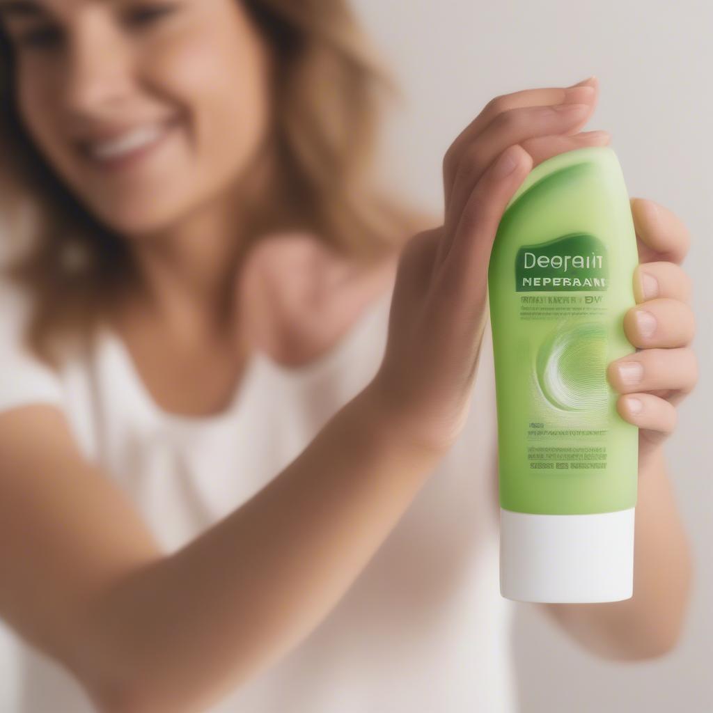 Applying Triple Dry Antiperspirant