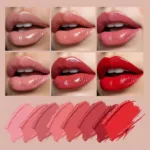 A variety of true and luscious lipstick shades ranging from nude to bold red.