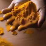 Turmeric Powder on Skin