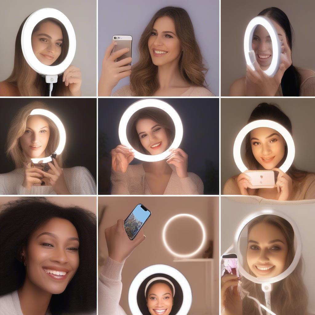 Different types of selfie ring lights available in the market