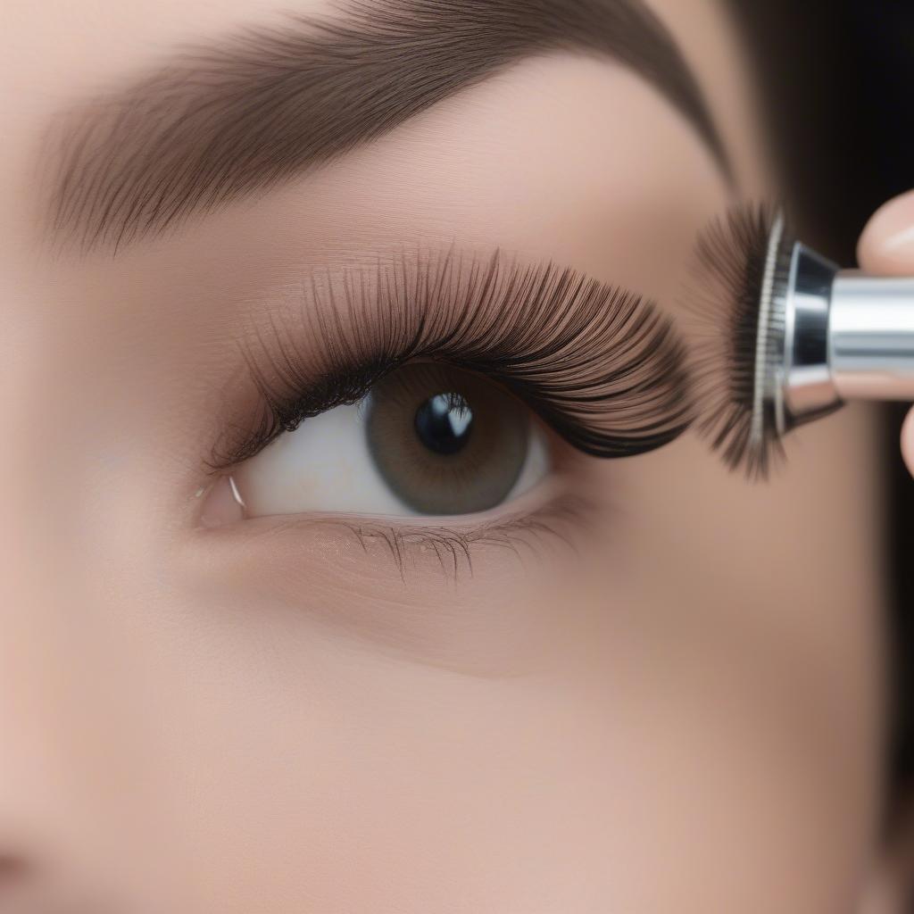 Using a 10x Magnification Mirror for Eyelash Application