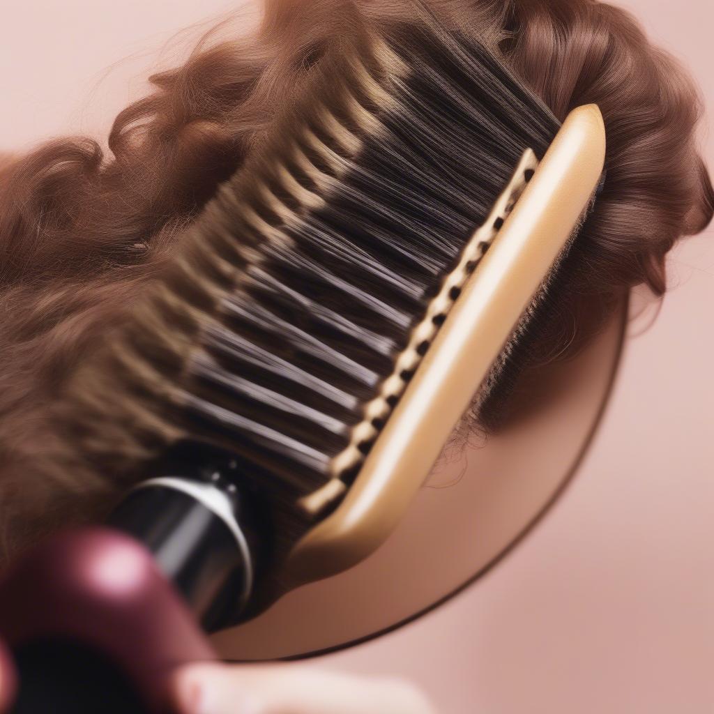 Using Round Boar Bristle Brush for Curls