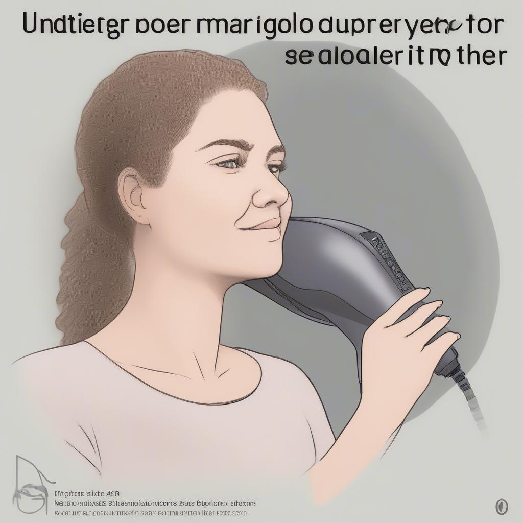 Using a Steamer Hair Dryer: Showing a person correctly using the dryer on their hair