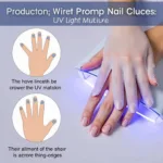 Using UV Light Nail Gloves During Gel Manicure