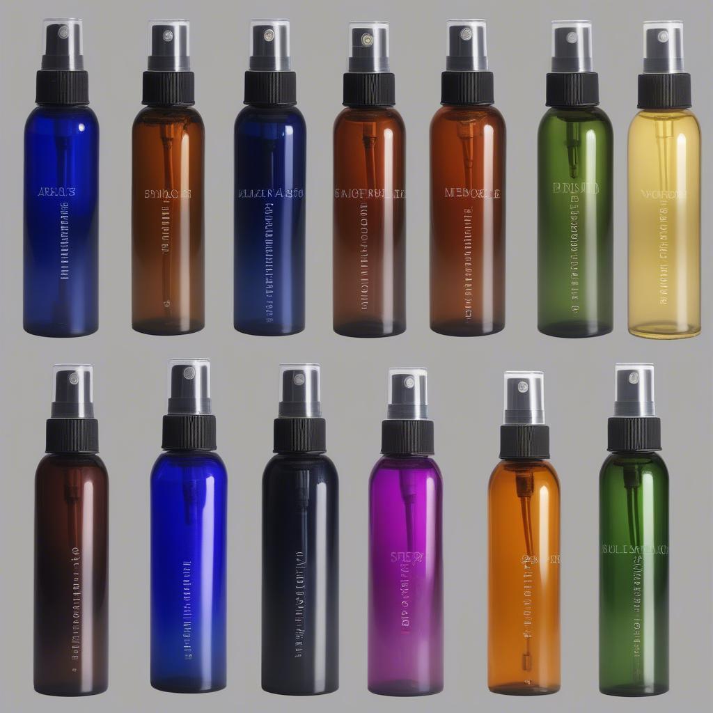 Variety of 2 oz Glass Spray Bottles