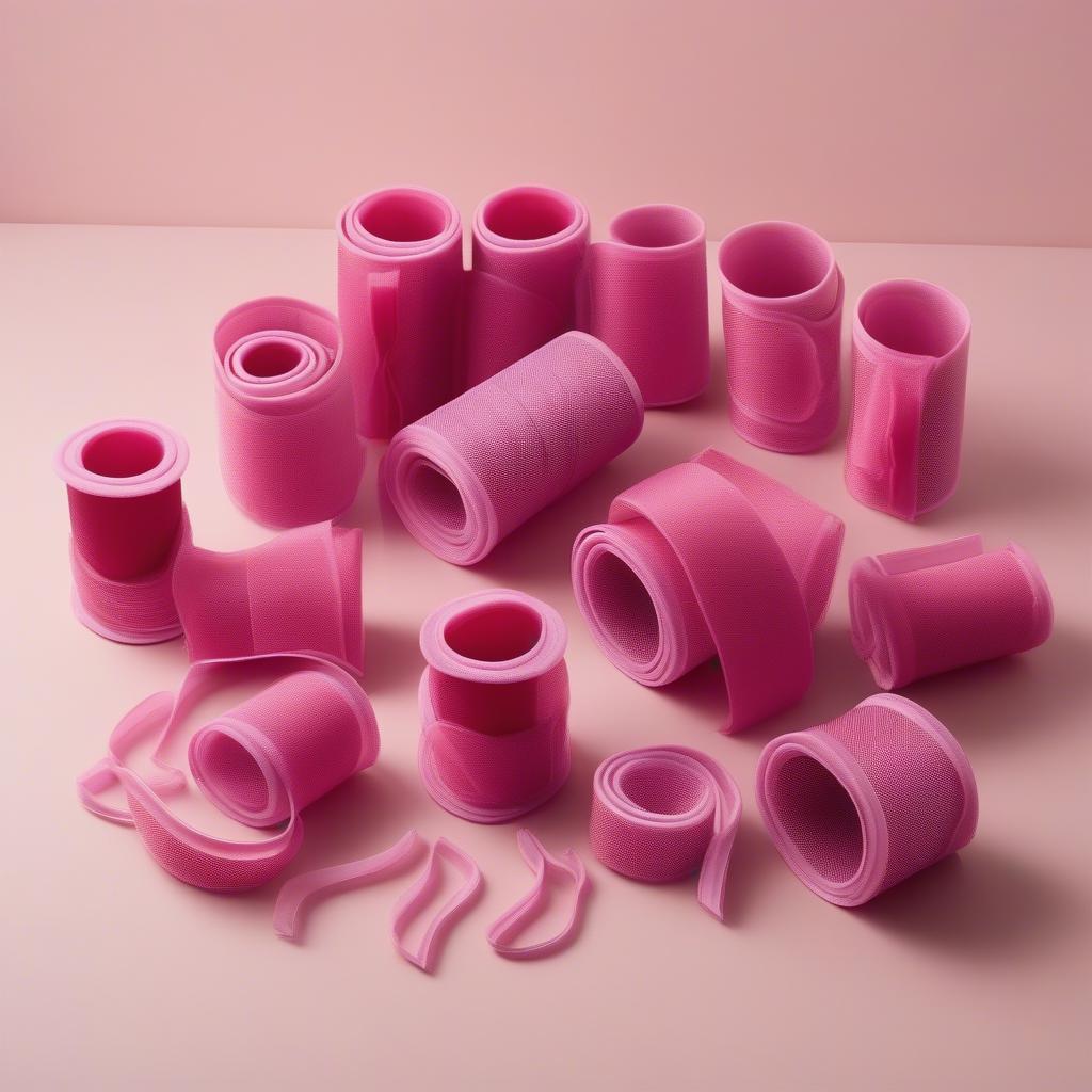 Velcro hot rollers in various sizes