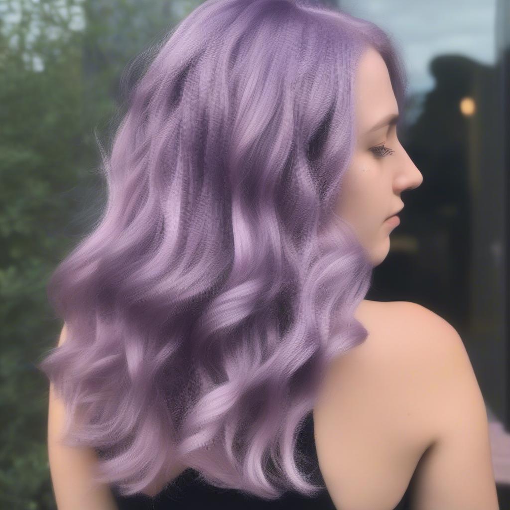 Showcasing Vibrant Lavender Hair