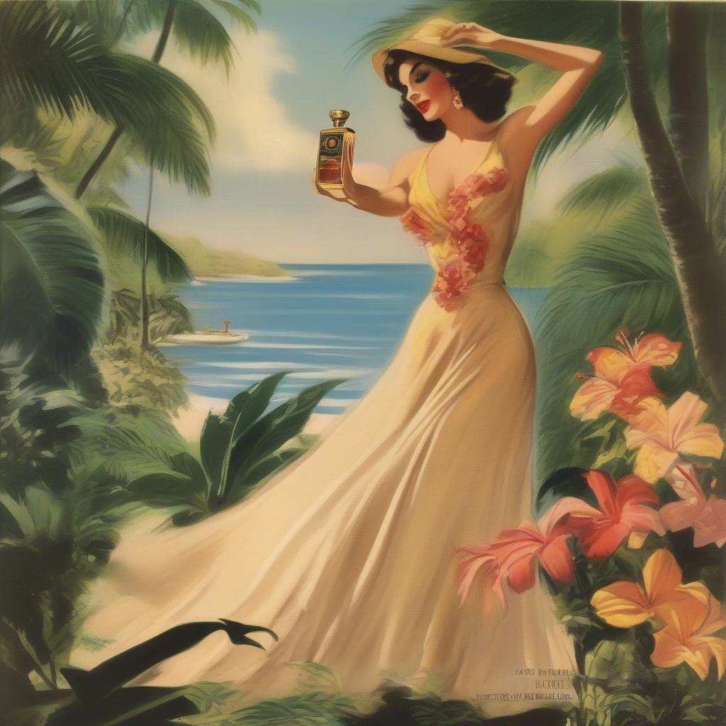 Vintage Cuban Perfume Advertisement