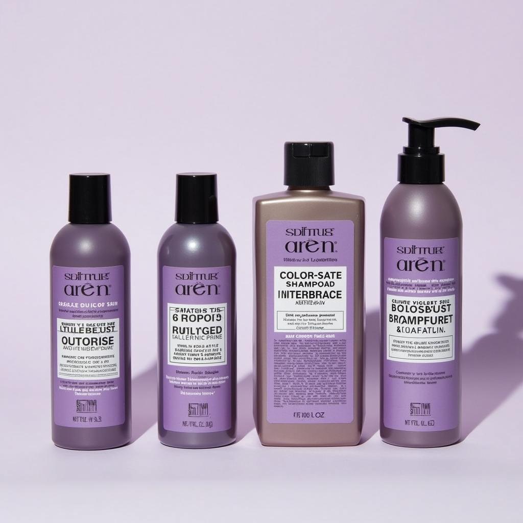 Hair care products for maintaining violet ash hair color.