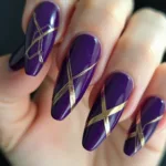 Violet Geometric Nail Designs 2024