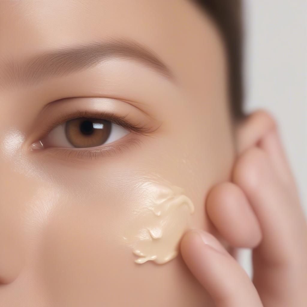 Applying Vitamin E Cream