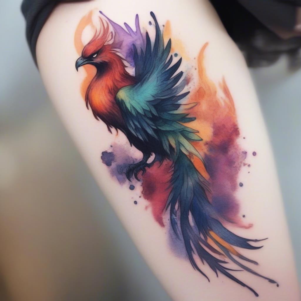 Watercolor Phoenix Tattoo Artist Portfolio Examples