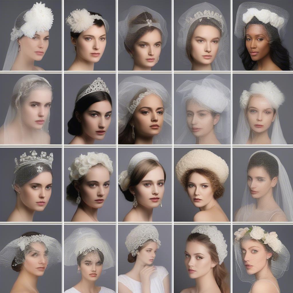 Variety of White Headpiece Styles