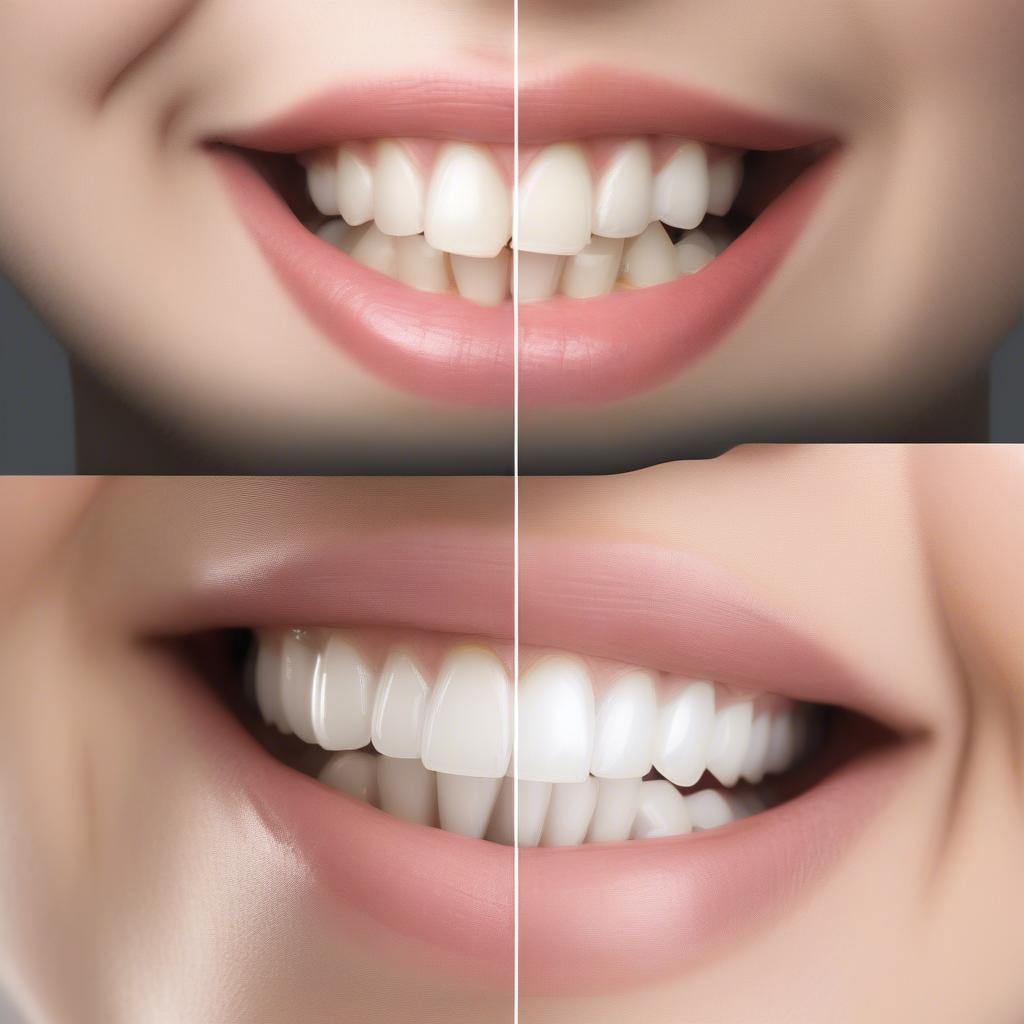 Comparison between whitening gum and professional teeth whitening treatment