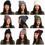 Various styles of winter hats suitable for dreadlocks