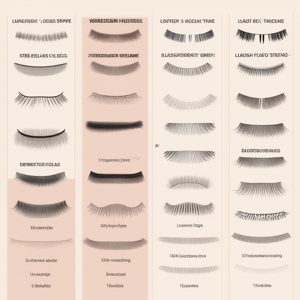 Different Wispy Lash Strip Styles