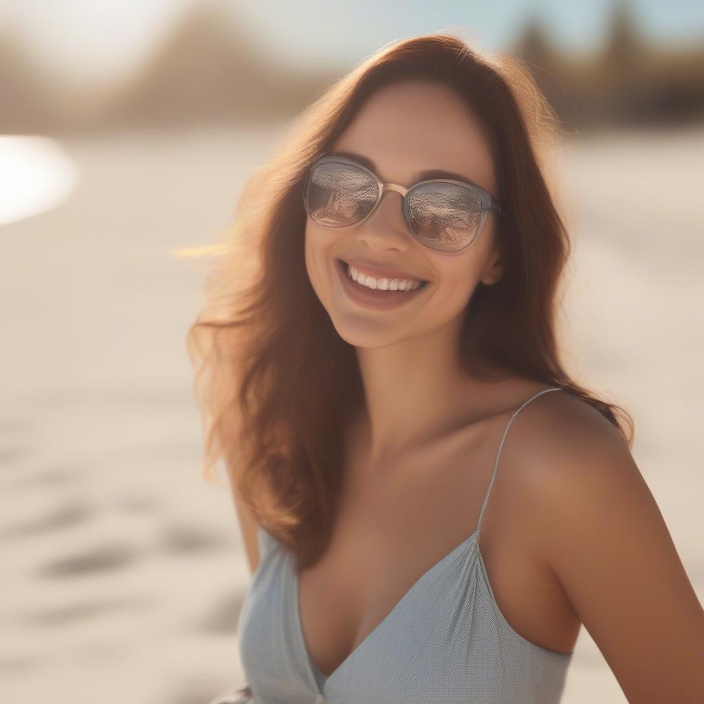 Woman Enjoying the Sun Protected by Lubriderm