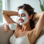 Relaxing with Hand Collagen Masks