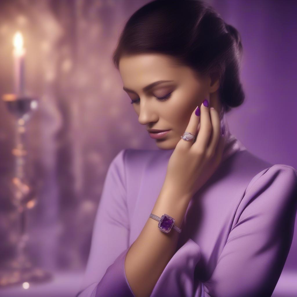 Woman Wearing Purple Passion Perfume