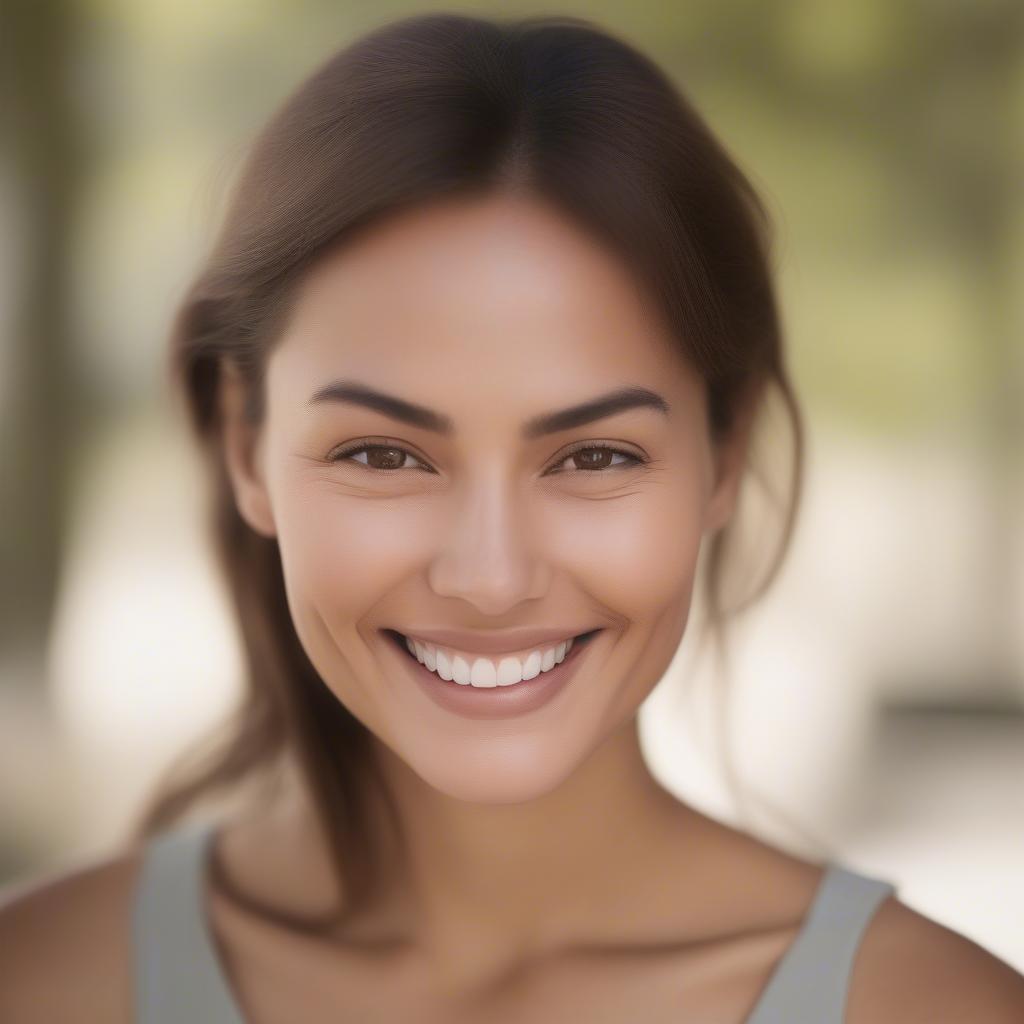 Woman with Glowing Skin after using a Plumping Mask