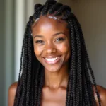 Woman with Healthy, Itch-Free Braids