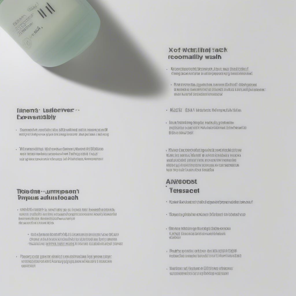 Close-up of x out face wash ingredients list on the product packaging