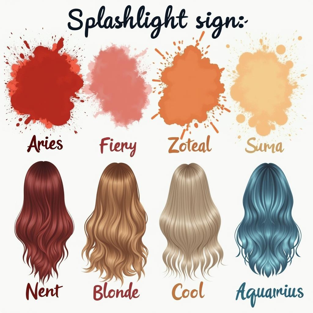 Splashlight Hair Color Inspiration Based on Zodiac Signs