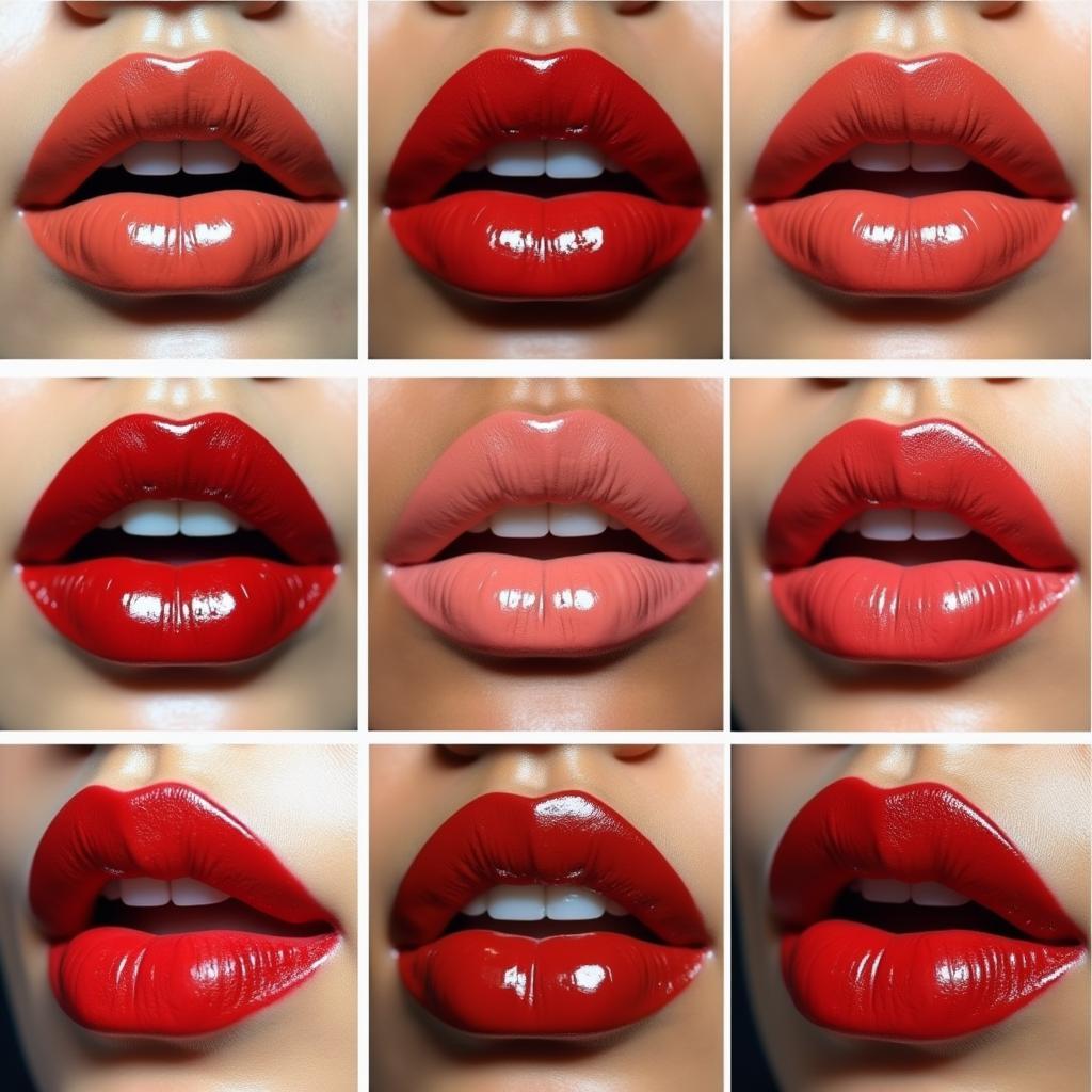 Different Shades of 1950s Red Lipstick