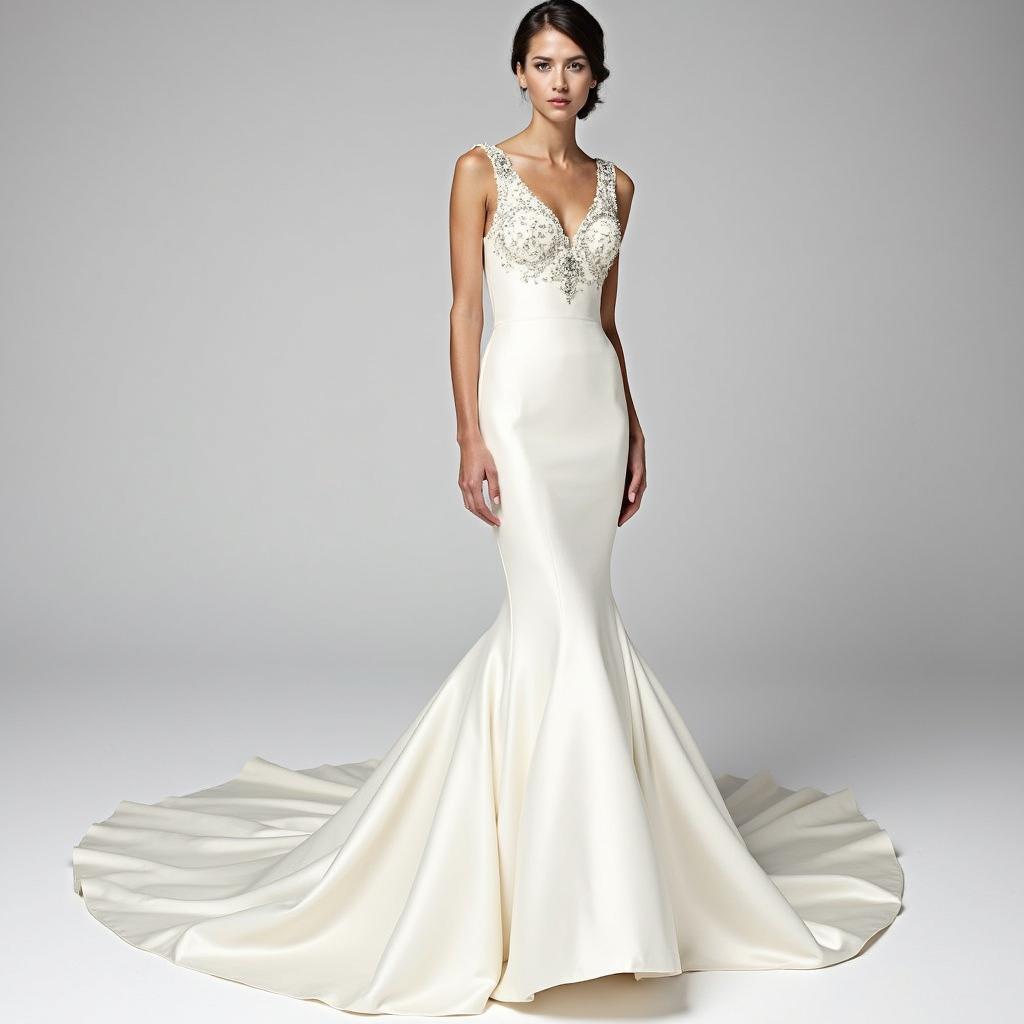 Vera Wang Mermaid Silhouette Wedding Gown 2012