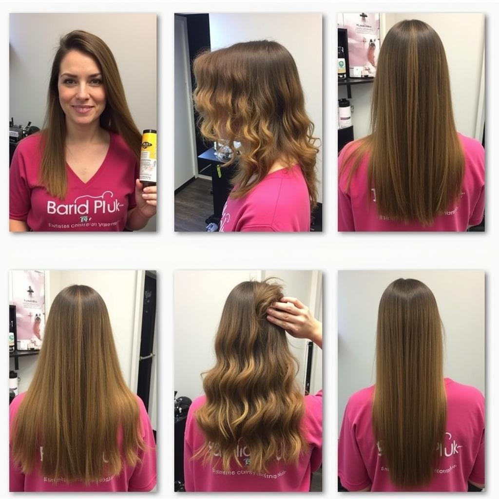 Applying 24 Hour Keratin Treatment