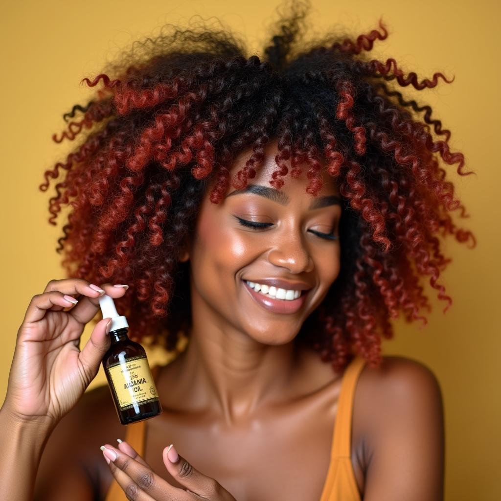 Maintaining 4C Hair Color with Argan Oil