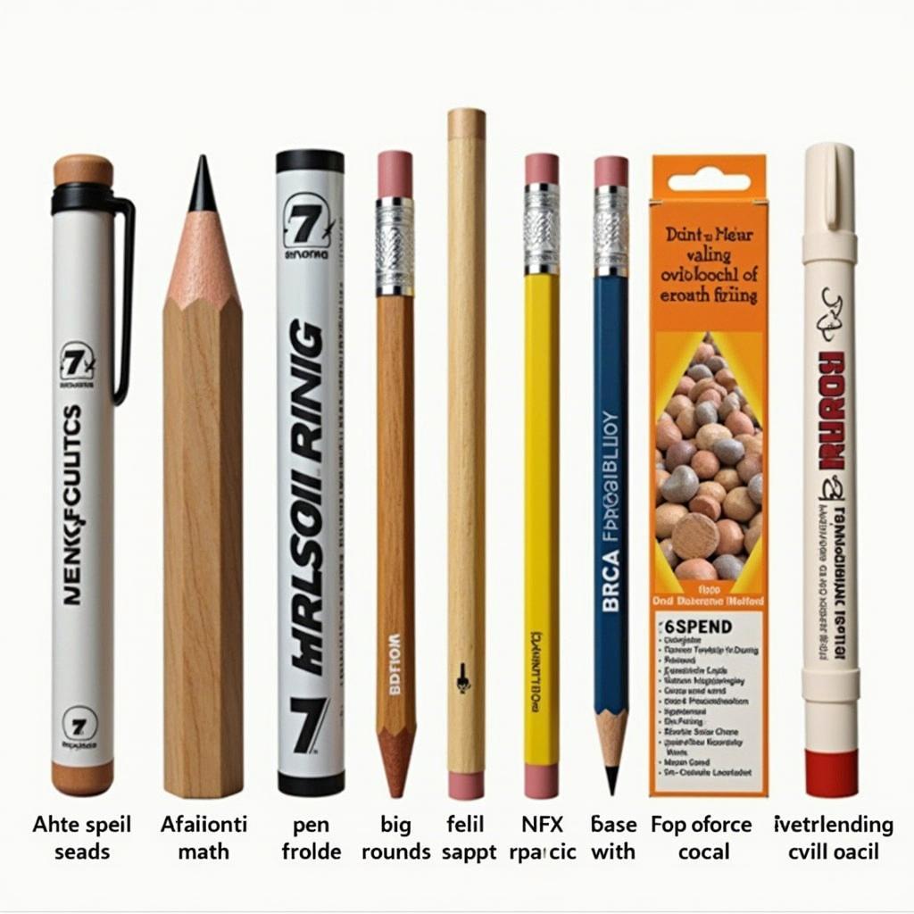 Variety of 7 Pencils