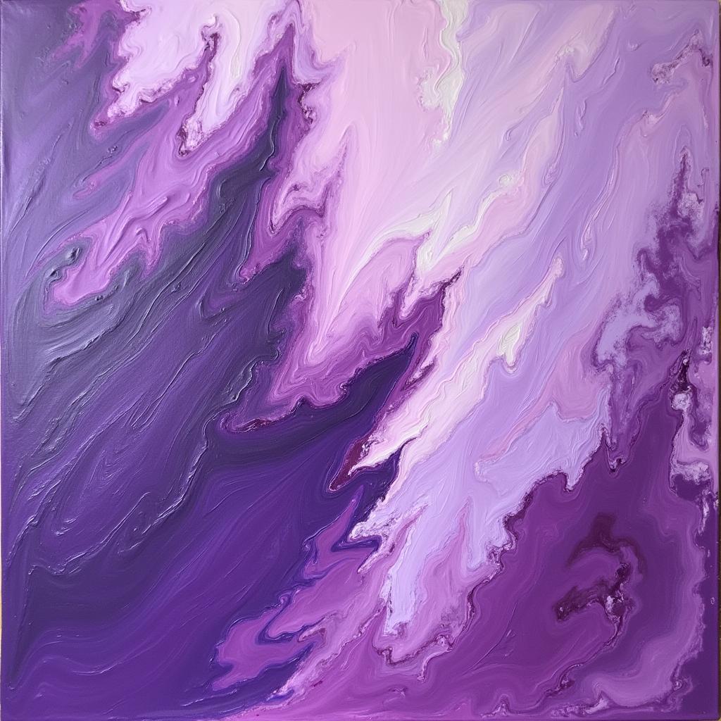 Abstract Purple Acrylic Painting