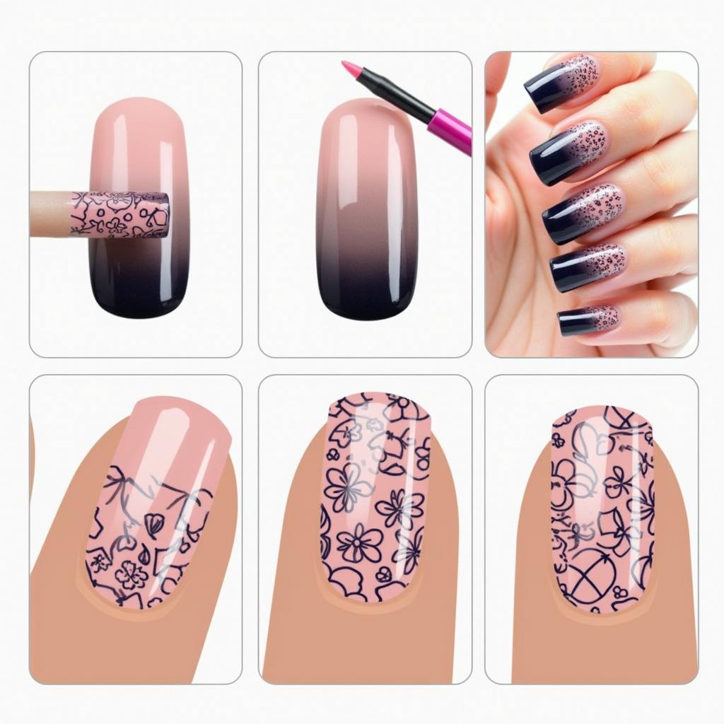 Advanced Nail Art using a Skinny Brush