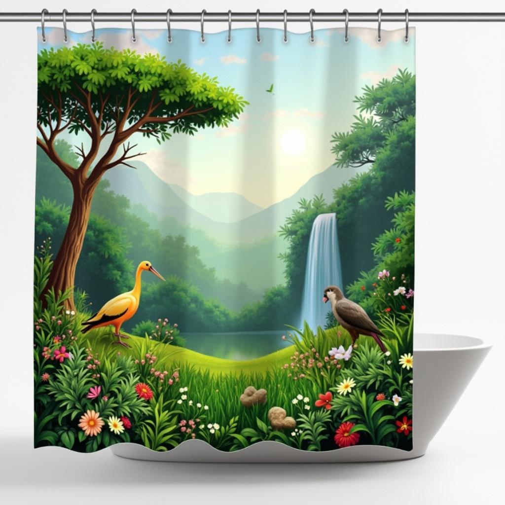 Nature Inspired Shower Curtain