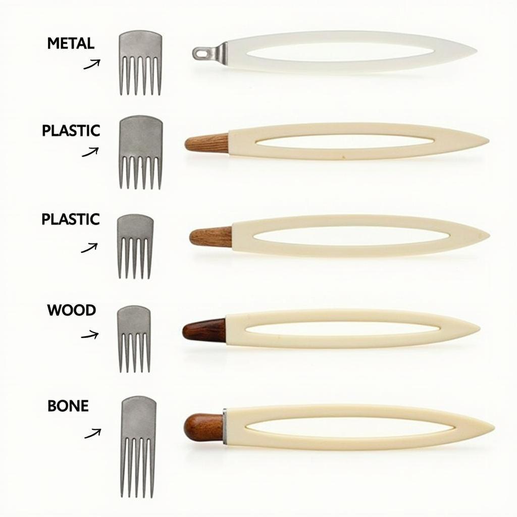 Various Types of Afro Comb Picks