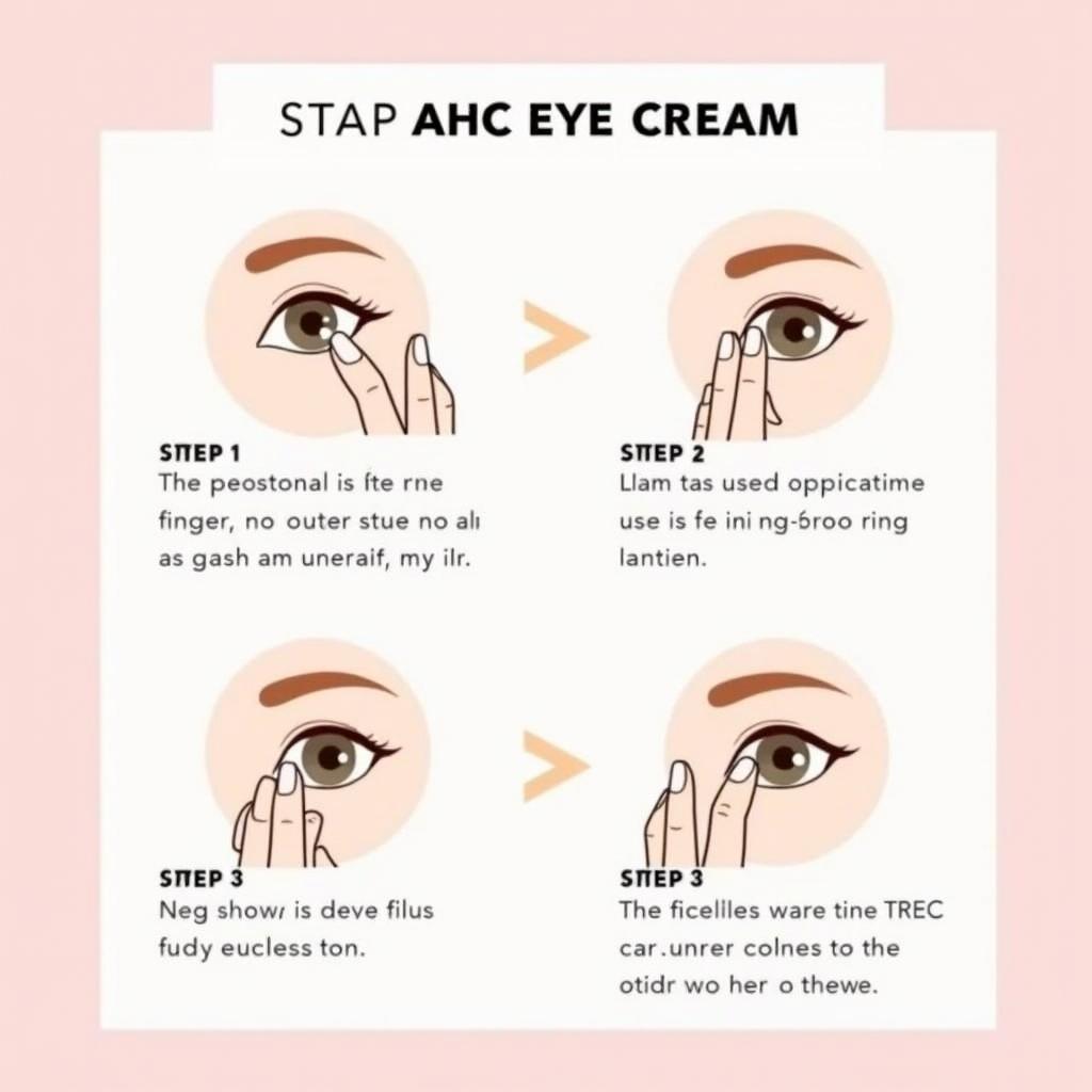 Applying AHC Eye Cream