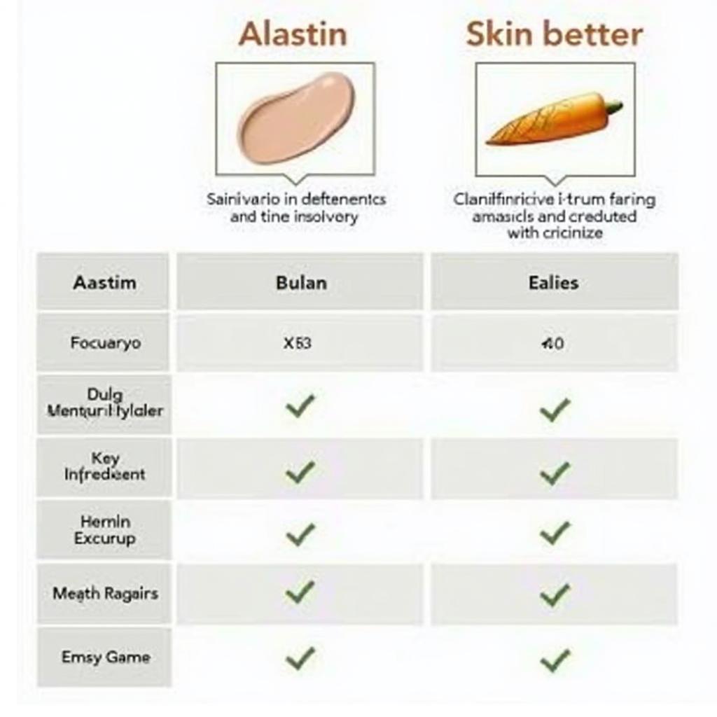 Alastin vs Skinbetter Comparison Chart