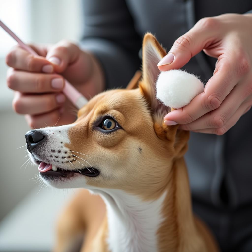 Specific uses of alcohol in pet grooming - ear cleaning