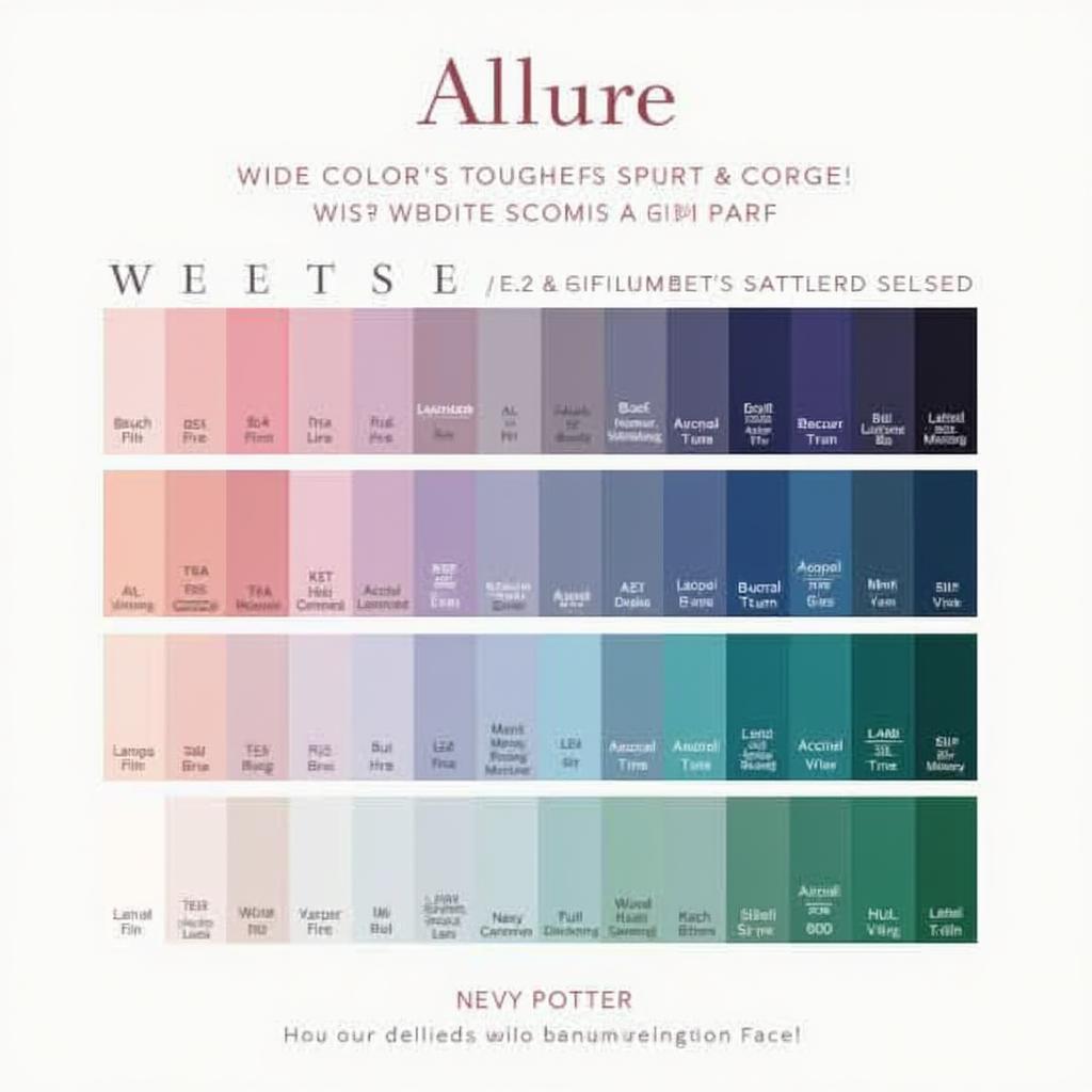 Allure Bridesmaid Dresses Color Palette