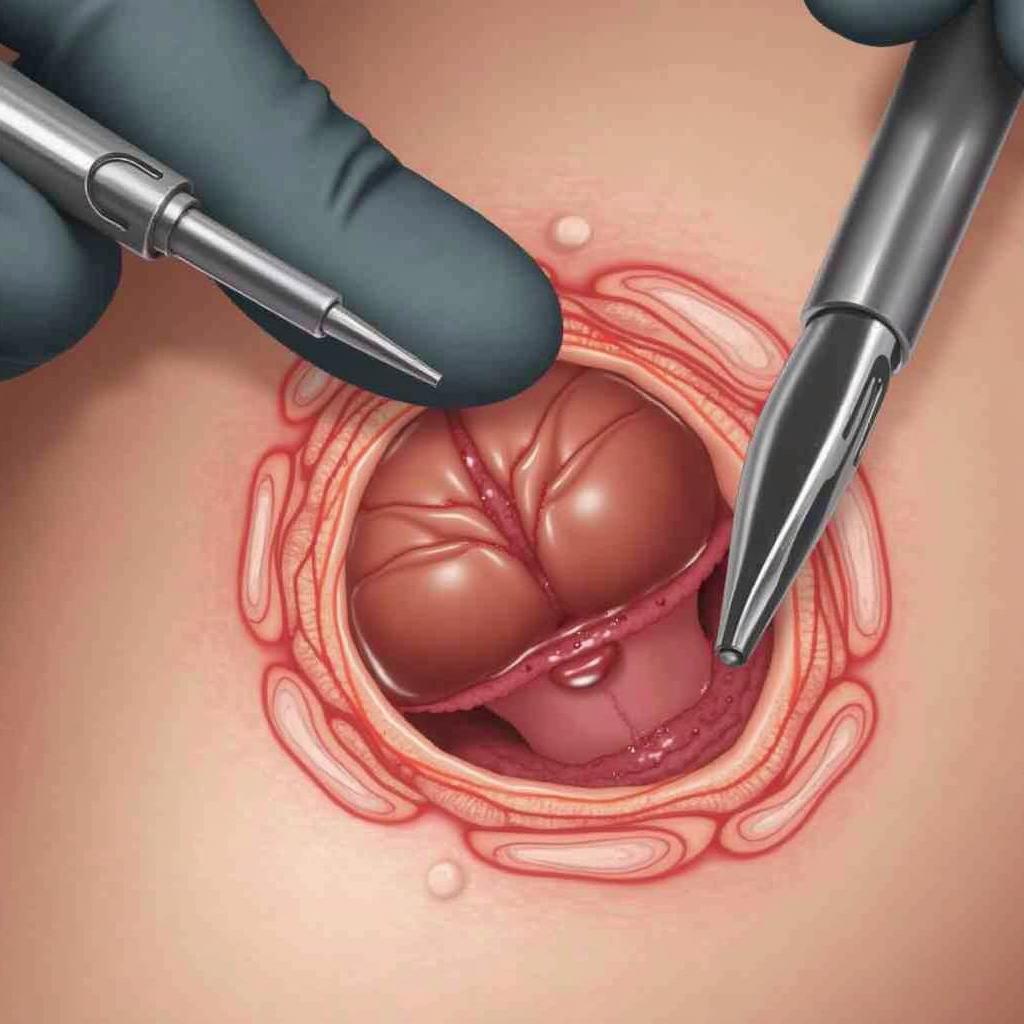 Surgical Removal of Amelanotic Melanoma