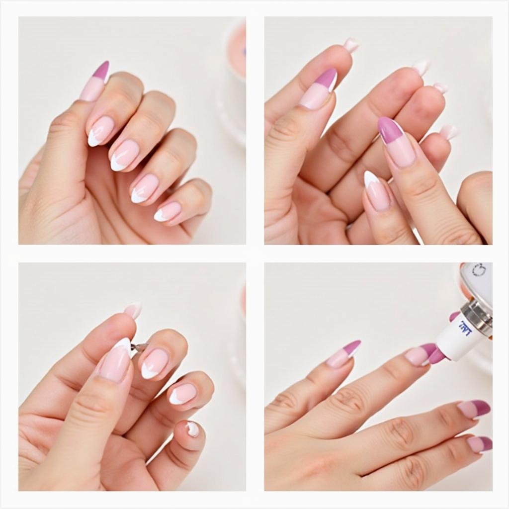 Applying Almond-Shaped Nail Tips