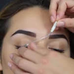 Applying Eyebrow Lamination Solution