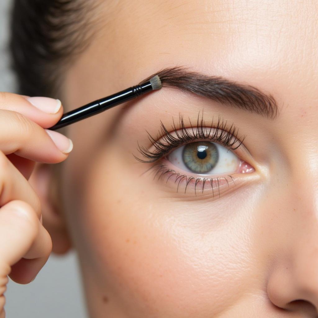 Applying Eyebrow Lamination Solution